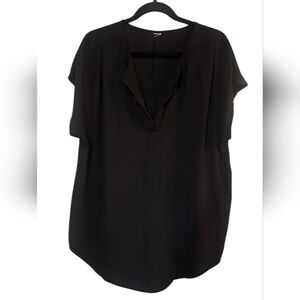 Elegant Black Women's Dress Shirt, Work, Evening, 2X?